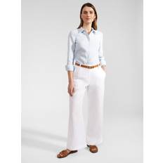 Hobbs Lynn Linen Trousers, White