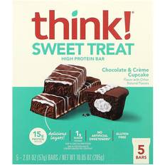 Think! Sweet Treat Chocolate Creme Cupcake 5 Bars