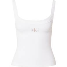 Calvin Klein Beige T-shirts & Tank Tops Calvin Klein Tanktop aus gerippter Baumwolle