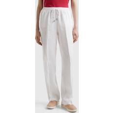 Trousers United Colors of Benetton Trousers In Pure Linen With Elastic, XS, Women