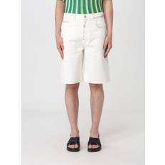 Denim Shorts - Men - White Marni White Embroidered Denim Shorts