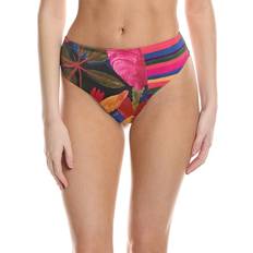 Farm Rio Floral Tropical Colorful Stripes High-Waist Bikini Bottom