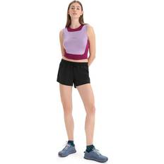 Icebreaker Sportswear Garment Bras Icebreaker ZoneKnit Cropped Bra-Tank Women Purple Gaze/Go Berry