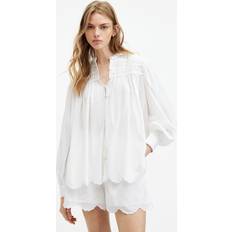 Slim - Women Shirts AllSaints Etti Organic Cotton Shirt, Off White