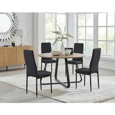 Furniturebox Santorini Brown Dining Set 120cm 5pcs