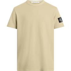 Calvin Klein Beige T-shirts Calvin Klein Ckj Waffle Ss Tee Sn43