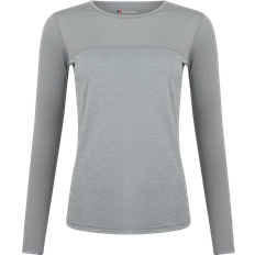 Berghaus Women Clothing Berghaus Women's Voyager Long Sleeve Crew Tech Baselayer T-shirt - Grey/Light Grey