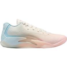 Pink - Women Basketball Shoes Nike Zion 3 Rising - Bleached Coral/Pale Ivory/Glacier Blue/Crimson Tint