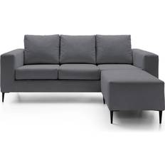 Abakus Direct Capri Reversible Dark Grey Sofa 200cm 3 Seater