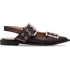 Brown - Women Ballerinas Ganni Feminine - Chocolate Fondant