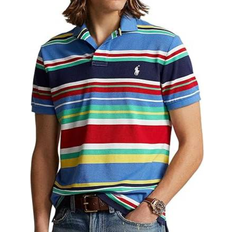 Polo Ralph Lauren Classic Fit Striped Mesh Polo Shirt - Blue Mu