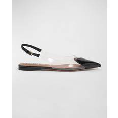 Alaïa Heart Clear Slingback Ballerina Flats NOIR