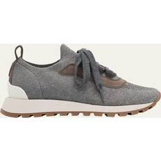 Brunello Cucinelli Knit Monili Runner Sneakers C074 GREY