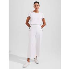 Hobbs Simone Crop Trousers, White