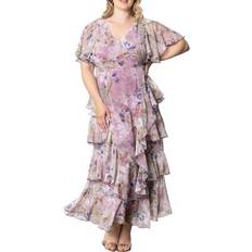 Kiyonna Tour De Flounce Tiered Maxi Dress