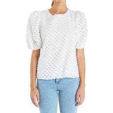 English Factory Textured Puff Sleeve Top