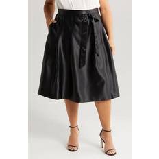 Alex Evenings Satin Midi Skirt