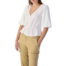 Sanctuary Textured Puff Sleeve Blouse