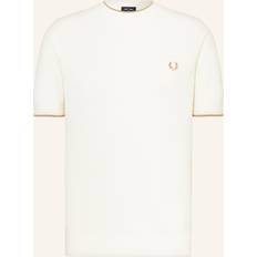 Fred Perry Beige T-shirts Fred Perry TEXTURE FRONT KNITTED T-SHIRT men Shortsleeves beige in size:XL