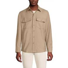 Lands' End Men Outerwear Lands' End Men's Long Sleeve French Terry Shirt Jacket