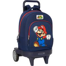 Inner Pocket School Bags Super Mario School Rucksack with Wheels World 33 X 45 X 22 cm