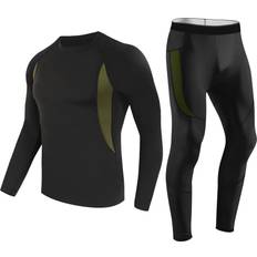 Polyester Base Layer Sets ASAB Mens Thermal Underwear Set