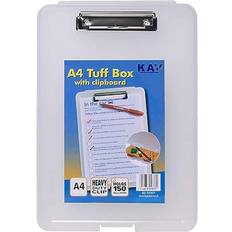 KAV 1 A4 Clear Clipboard Box Clip