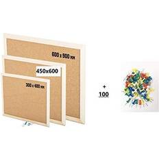 KAV Wooden Frame Cork Notice Boards Memo School