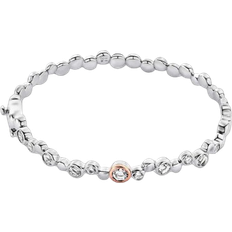 Clogau Celebration Bangle - Silver/Rose Gold/Topaz