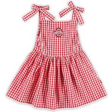 Garb Girls Toddler Scarlet Ohio State Buckeyes Teagan Gingham Sleeveless Dress Scarlet 2T