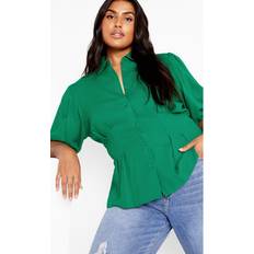 City Chic SHIRT BUTTON BETTY Green