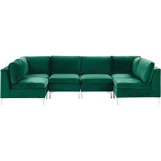 Beliani Evja Green Sofa 300cm 6 Seater