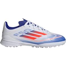 Adidas F50 League Turf Boots - Cloud White/Solar Red/Lucid Blue