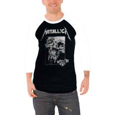 Metallica damage detail inversed baseball official tee t-shirt mens