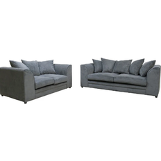 Furniture 786 Kensington Grey Sofa 190cm 2pcs 2 Seater, 3 Seater