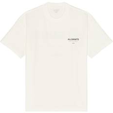 Denim Jackets - Men - White Clothing AllSaints Underground Oversized Crew T-shirt - Ashen White