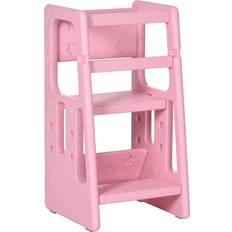 Pink Stools Kid's Room Homcom Kids Step Stool