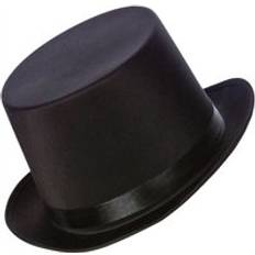 Wicked Satin Top Hat Black Topper Wedding Gent Royal Fancy Dress