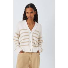 Beige - Women Cardigans Rails Geneva Stripe Cardigan, Sand