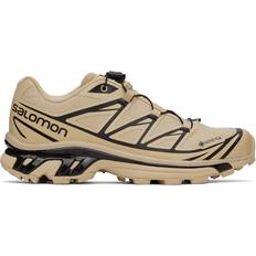 Beige - Unisex Hiking Shoes Salomon Xt-6 Gtx - Safari/Black
