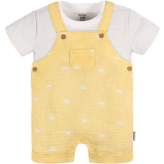 Gerber Baby Unisex 2-pc. Shortall Set, Months, Yellow 18 Months