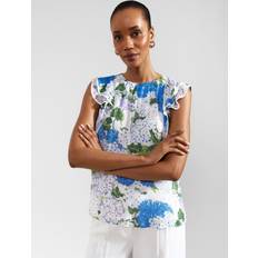 Hobbs Simona Floral Top, Ivory/Multi