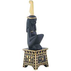 Summit Yellow Egyptian Maat on Pedestal Statue Figurine