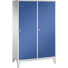 C+P Garderobenschrank m.Füßen, H1850xB1190xT500mm grau/blau Storage Cabinet