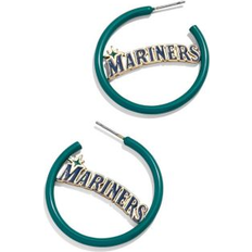 Baublebar Seattle Mariners Enamel Hoop Earrings