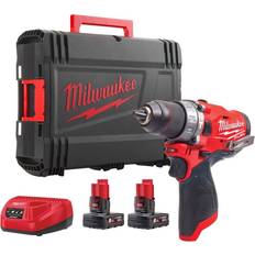 Milwaukee Battery Hammer Drills Milwaukee M12 FPD2-602X (2x6.0Ah)