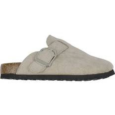 Name It Kid's Faux Suede Mules - Taupe Gray