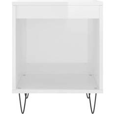 vidaXL 830720 High Gloss White Bedside Table 35x40cm