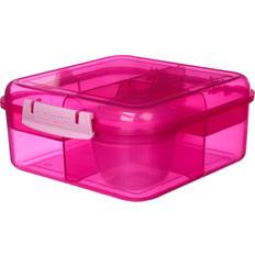 Pink Food Containers Sistema Bento Cube Lunch Food Container