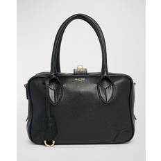 GOLDEN GOOSE Vita Zip Goat Leather Top-Handle Bag BLACK